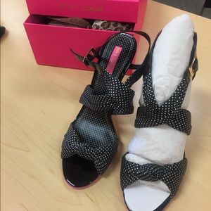 Betsey Johnson polka dot Heels